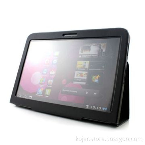 Leather Case for Samsung P7500/10.1, A Stand from Folding, with Access to Headphone Jack/USB Port